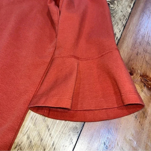 Kim Rogers shirt orange, plus sized,flared 3/4 sleeve, exposed zip back closure - Picture 8 of 9